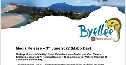 Media Release - 3rd June (Mabo Day) thumbnail