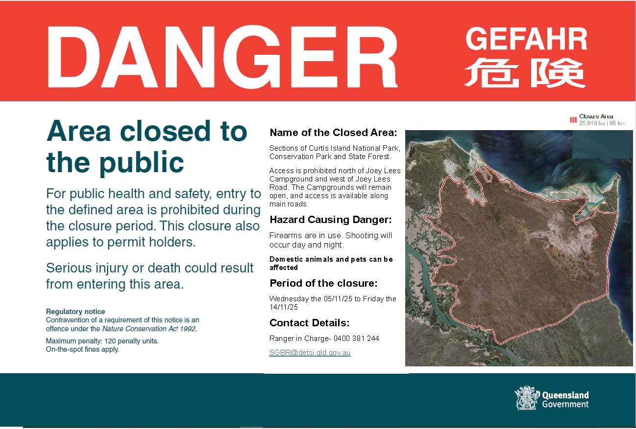 Curtis Island Park Closure – 5–14 Nov 2025 thumbnail